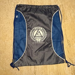 gracie academy drawstring bag old school Jiu-Jitsu gym mesh partial see thru