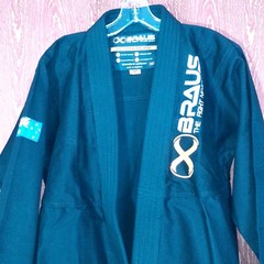 BRAUS THE FIGHT NEVER ENDS KIMONO JI Jitsu Gi A1 Black 100% Cotton Pearl Weave