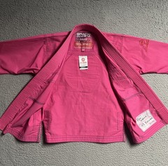 Gracie Barra Equipe GB Edition Lite Kimono Brazilian Jiu-Jitsu Gi PINK Youth Y3