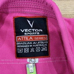 Vector Sports Attila Series Kids K3 Brazilian Jiu Jitsu Gi Jacket Pink BJJ Top