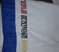 SangMooSa Taekwondo Medium Weight Student Uniform (Size 130 #00) 6-8yr
