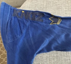 KINGZ 450 Royal Blue Jiu Jitsu Robe Size A1 (approx. Adult Small)