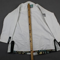 93Brand Jiu Jitsu Gi Jacket Mens Medium A1 White BJJ Competition Kimono Lined
