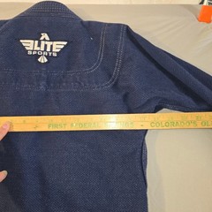 Elite Sports BJJ Gi Jacket Blue Mens Pearl Weave Martial Arts Top