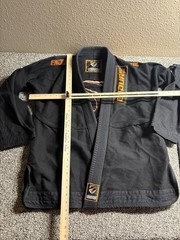 Edure Sport BJJ Gi Jiu Jitsu Uniform Set Mens A3/XL Black Martial Arts Fightwear