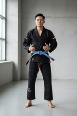 BJJ Gi Men’s Brazilian Jiu Jitsu Kimono White Black Blue Grey Premium Adult UK
