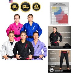 Ultra-Light Women’s BJJ GI – IBJJF Jiu-Jitsu GI for Girls and women See Speci…