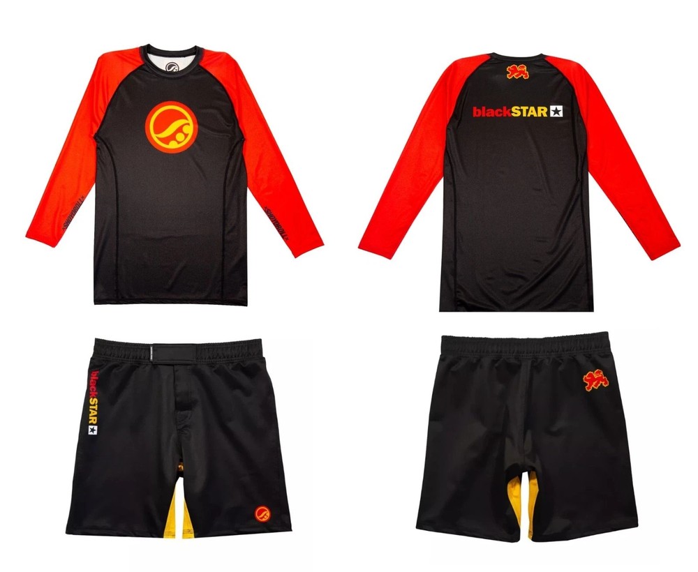 BlackSTAR Retro Batch #146 BJJ No-Gi Long Sleeve Rash Guard & Training Shorts Se