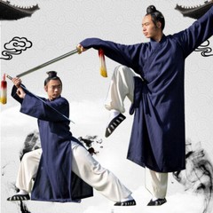 Wudang Taoist Robe Kung Fu Martial Arts Wing Chun Tai Chi Linen Uniform Unisex