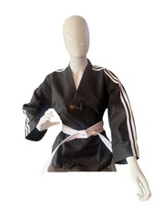 Black TRADITIONAL V-NECK UNIFORM perfect for Taekwondo and other Martial Arts