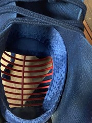 Japanese Kendo Men Mask High Quality Navy Deerskin 1 Bu Hand Stitched