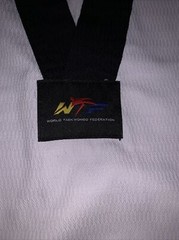 Adidas Taekwondo White Martial Art World Champion Uniform Shirt 160cm (2)