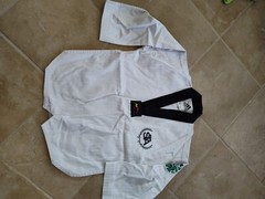Adidas Taekwondo Uniform – WTF – Top and Bottom White 00 (130 CM )