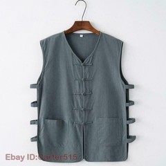 Chinese Kung Fu Tai Chi Vest Sleeveless Garment Martial Arts Wingchun Uniform