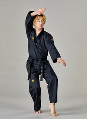 MOOTO MTX Slate Gray Color Uniform WT Demonstration Black Team Dobok Performance