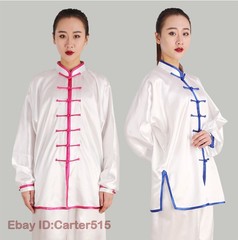 Chinese Kung Fu Tai Chi Faux Silk Uniform Arts Wushu Wing Chun Sets Unisex