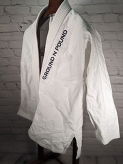 Classic Kimono JIU JITSU GI TOP SIZE A0 WHITE ADULT UNISEX GROUND POUND