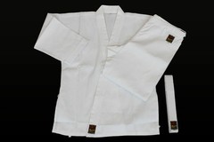 Shureido K-10 Karate Gi Uniform Set Jacket Pants White Belt Polyester Cotton Sz5