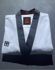 MOOTO BS5 Uniform with Black V-Neck Basic Season-5 Standard WT Dobok