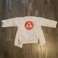 Gracie Barra Adidas White Kimono Youth Size Y3 Jiu Jitsu Equipe Gi