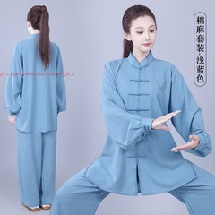 Unisex Kung Fu Tai Chi Suit Cotton Linen Shirt+Pants Wushu Martial art Uniforms