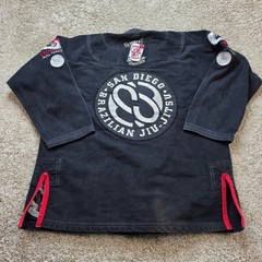 Bull Terrier Joker BJJ Gi Jacket Mens A2 Black San Diego Brazilian Jiu-Jitsu Top