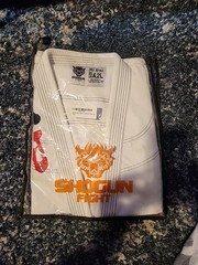SHOGUN Fight Jiu Jitsu Uniform Cotton BJJ White Size A2L Fast Free Ship