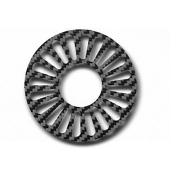 Carbon TSUBA for kendo shinai with 20 chrysanthemums pebles