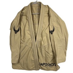 Warrior Jiu Jitsu Gi A4 Jacket BJJ Kimono Made in USA Mens Uniform Tan Taekwondo