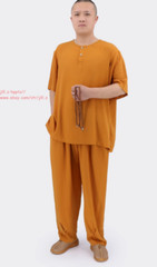 Cotton Meditation Buddhist Monk Sleepwear Summer Shaolin pajamas Set Underwear