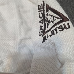 Gracie Jiu-Jitsu Official Gi 100% Cotton White Adult Unisex Size 7/200