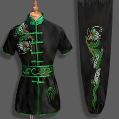 Chinese Kung Fu Tai Chi Silk Uniform Martial Arts Suit Wushu Dragon Clothes Gift