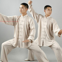 Cotton linen Unisex Tai Chi Suit Morning Exercise Uniform Kung Fu Clothing Suit