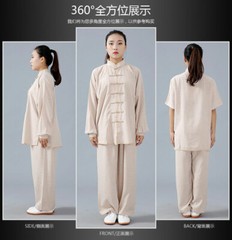Retro Unisex Tai Chi Suits Martial Arts Uniform Kung fu Training Tops Pants Sets