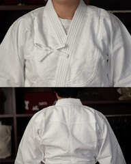 NEW Iwata Dogi Aikido-GI Jacket size 3 White w/tie Judo Jujitsu MMA Uniform