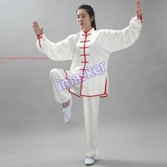 Unisex Korean Silk Tai Chi Suit Kung Fu Uniform Martial Arts Performance Clothes