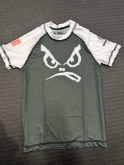 BAD BOY RANKED RASHGUARD WHITE GI Jiu Jitsu BJJ MMA Youth Teen Brazil READ