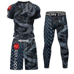 USA Ship Asian Dragon Theme Brazilian Jiu Jitsu BJJ Rashguard MMA BJJ Rash Guard