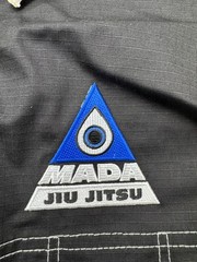 Mada Jiu Jitsu Black White 3 Piece Gi Unisex Adults Size A-2