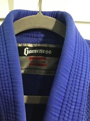 Gameness Martial Arts Professional Fight Wear Size A0 Pants Size 18 Top Blue