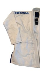 SANABUL ESSENTIAL BJJ Mens Jiu Jitsu Gi COAT ONLY Lightweight Size A4 White/Blue