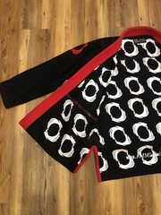 Global Martial Top And Pants Combo Mens Size A1 Black Jiu Jitsu Embroidery Adult