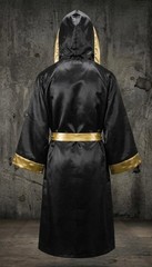 Everlast Professional Boxing Robe – Black & Gold Hooded Ring Entrance Wear