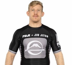 Fuji MMA BJJ Jiu Jitsu ShortSleeve Short Sleeve SS Rashguard – Black / Gray