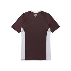 Shoyoroll Ranked Brown Short Sleeve BJJ Rash Guard Brazilian Jiu Jitsu No-Gi