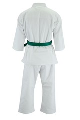 Karate Uniform Gi Set Adult Kids White Black Martial Arts Suit + Belt Uk Seller