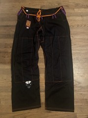 Rare Tatami Fightwear size A3 001 Pants Black Purple Orange Embroidered NWOT