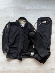 Black Kitsune Gi W/ Ripstop Pants Size A3