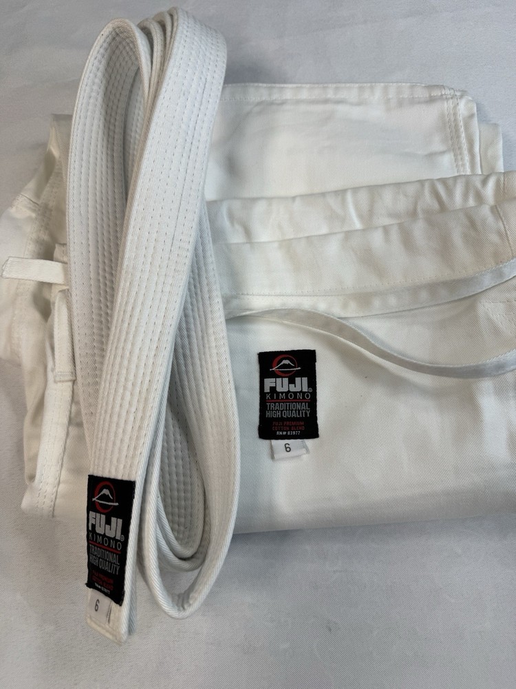 Fuji Kimono single weave Judo Gi pants and belt Size 6