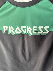 Progress “Bengal” BJJ MMA Black And Green Rashguard Size Medium